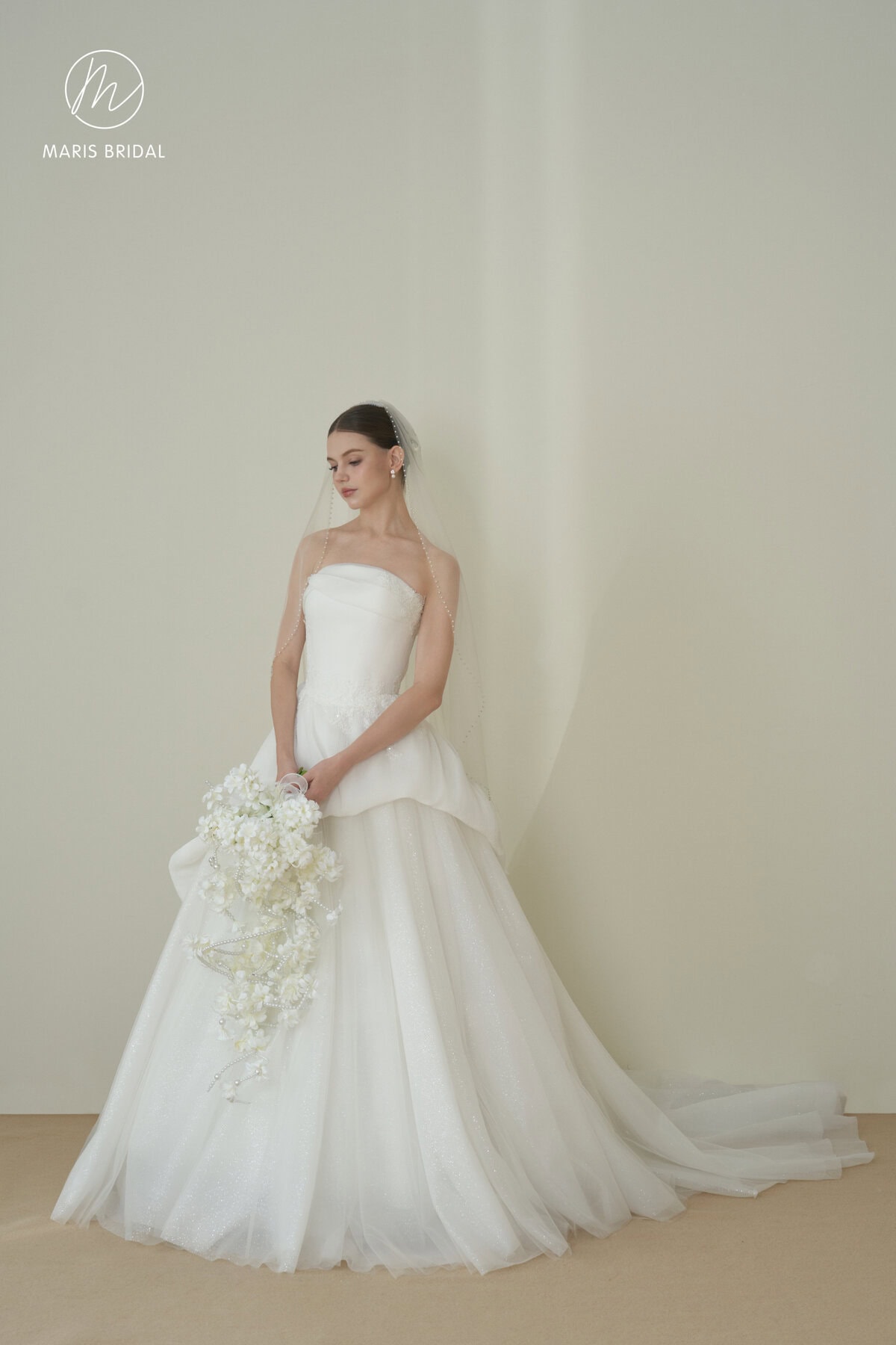 WISTTERIA DRESS-Váy Cưới Cúp Ngực Peplum Thanh Lịch | Váy Cưới Minimal Luxury